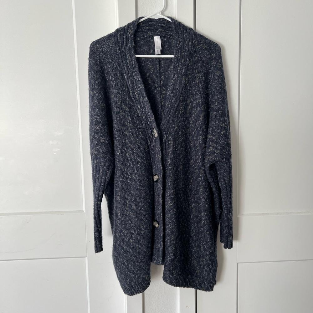 Marla Wynne Oversized V-Neck Blue Cardigan Sz Large